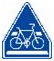 「自転車横断帯」の標識