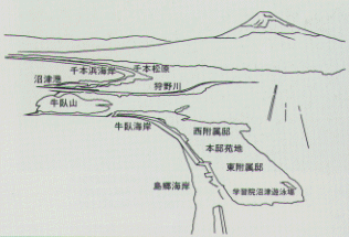 沼津御用邸記念公園周辺概略図