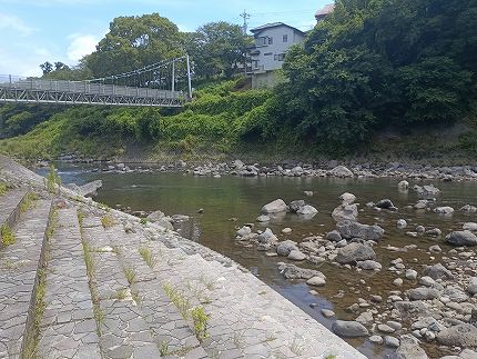 鮎壺の滝の下流