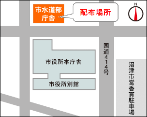 水道部庁舎　案内図【土曜日・日曜日・祝日】