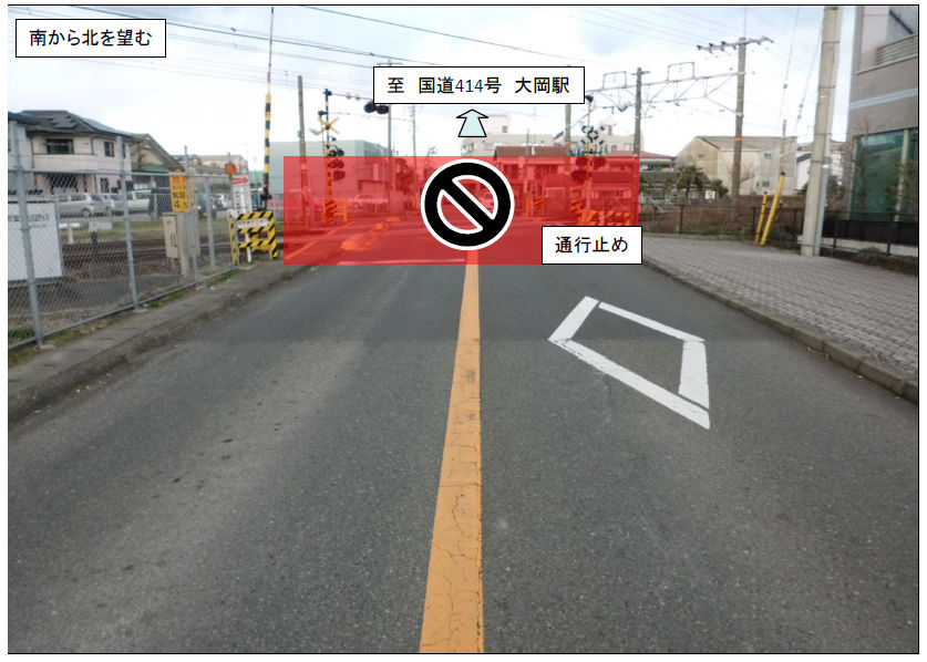 歩行者の交通規制図
