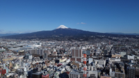 中心市街地から富士を望む