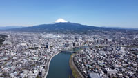 狩野川と富士山