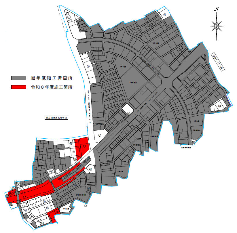 令和7年度末現在の進捗状況地図