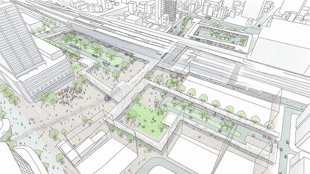 南口鳥瞰アングル