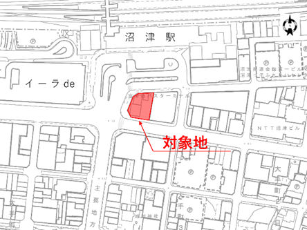 沼津駅前の対象地の画像