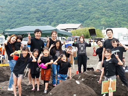 砂の造形大会に参加されたみなさん