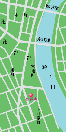 妙覚寺　地図