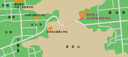 静岡県立沼津商業高校　地図