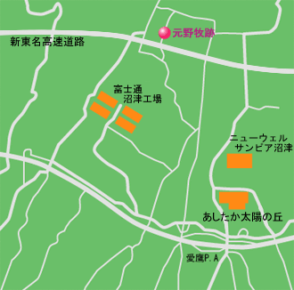 元野牧跡　地図