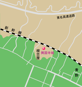 興国寺城跡　地図